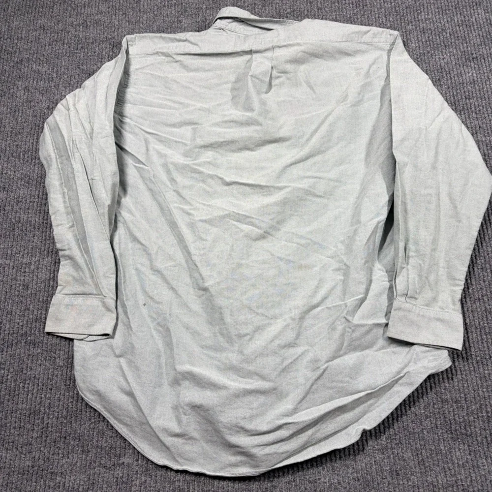 Polo Ralph Lauren Shirt Mens 34 16.5 Yarmouth Gray Oxford Button Down Cotton